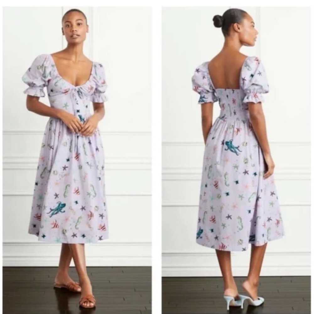 🔥Sales - New NWT Hill House The Ophelia Dress in Sea Creatures - Size XS